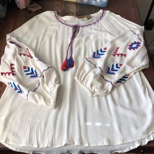 NWT Wrangler Aztec Boho Blouse